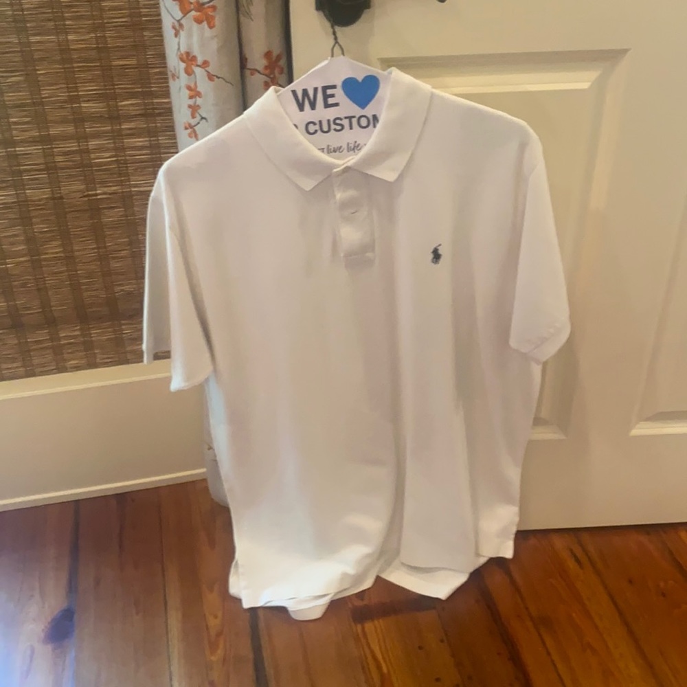 Polo by Ralph Lauren White Polo with Navy Pony Logo